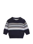 Maglione per neonato Boss Kids blu con motivo Fair Isle J53487 849 BOSS KIDS 