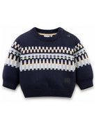 Maglione per neonato Boss Kids blu con motivo Fair Isle J53487 849 BOSS KIDS 