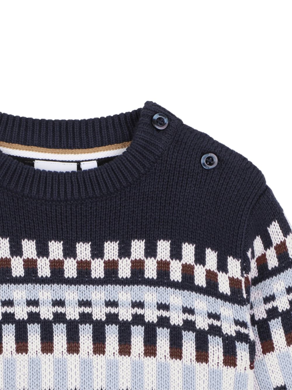 Maglione per neonato Boss Kids blu con motivo Fair Isle J53487 849 BOSS KIDS 