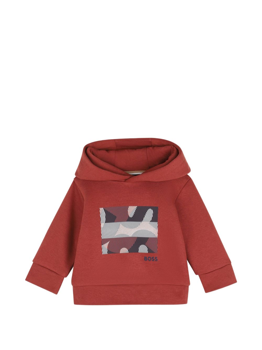 Felpa per neonato Boss Kids rossa con logo sul davanti J53492 95G BOSS KIDS 