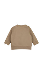 Felpa per neonato Boss Kids beige con stampa logo sul davanti J53493 269 BOSS KIDS 