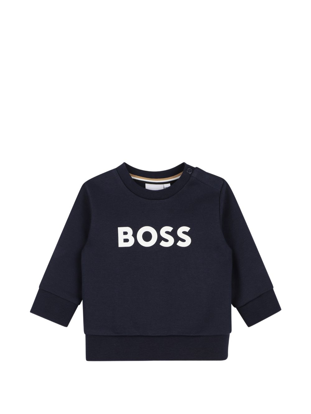 Felpa per neonato Boss Kids blu con logo frontale J53493 849 BOSS KIDS 