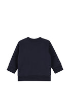Felpa per neonato Boss Kids blu con logo frontale J53493 849 BOSS KIDS 