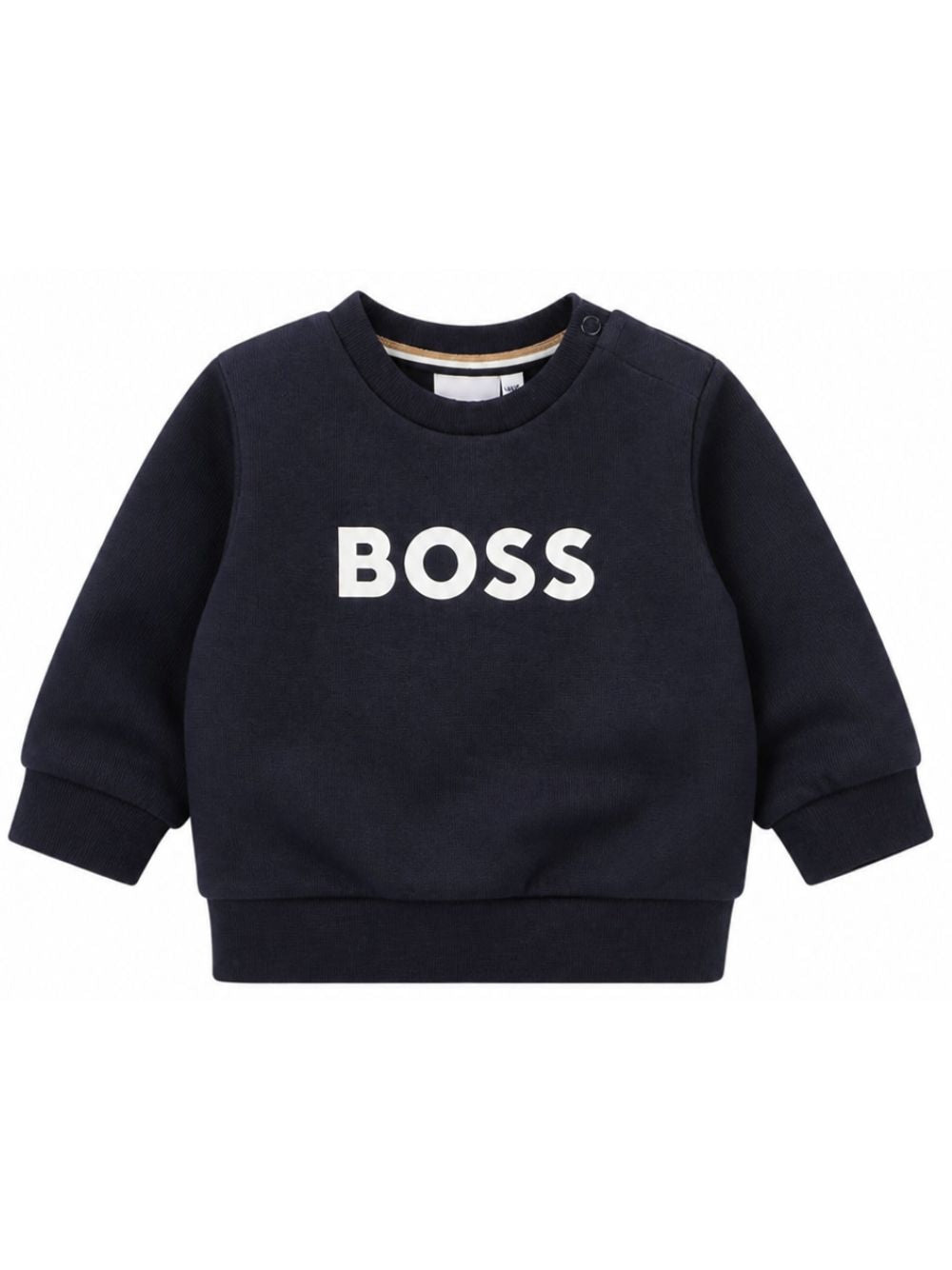 Felpa per neonato Boss Kids blu con logo frontale J53493 849 BOSS KIDS 