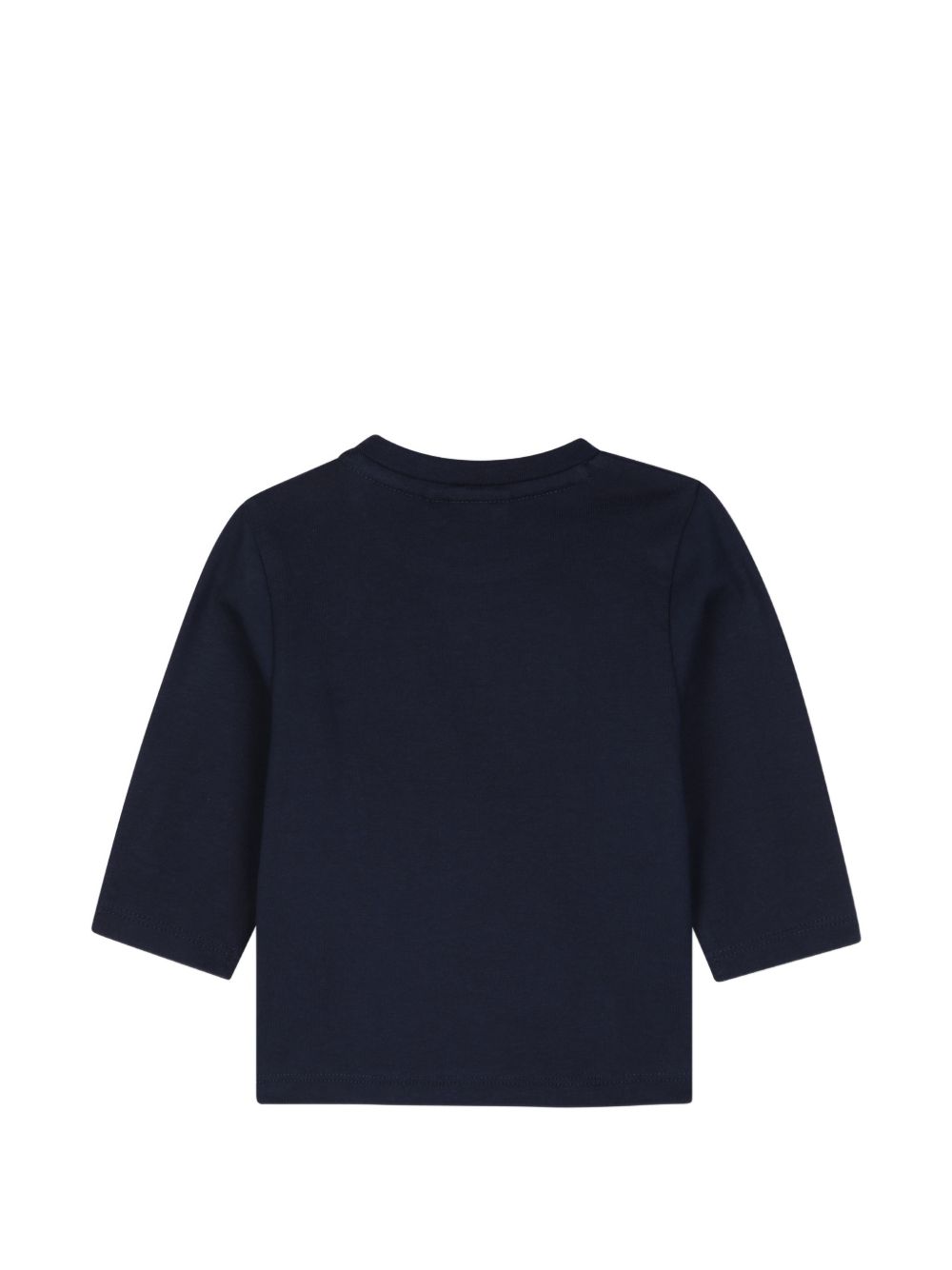 T-shirt per neonato Boss Kids blu con stampa logo sul davanti J53498 849 BOSS KIDS 