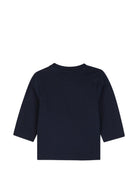 T-shirt per neonato Boss Kids blu con stampa logo sul davanti J53498 849 BOSS KIDS 