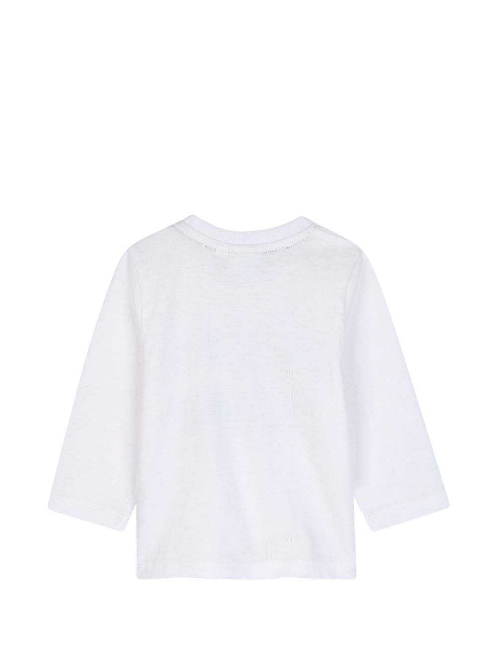 T-shirt per neonato Boss Kids bianca con logo sul davanti J53502 10P BOSS KIDS 