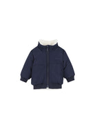 Giubbino per neonato Boss Kids blu con texture teddy J53505 120 BOSS KIDS 