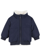 Giubbino per neonato Boss Kids blu con texture teddy J53505 120 BOSS KIDS 