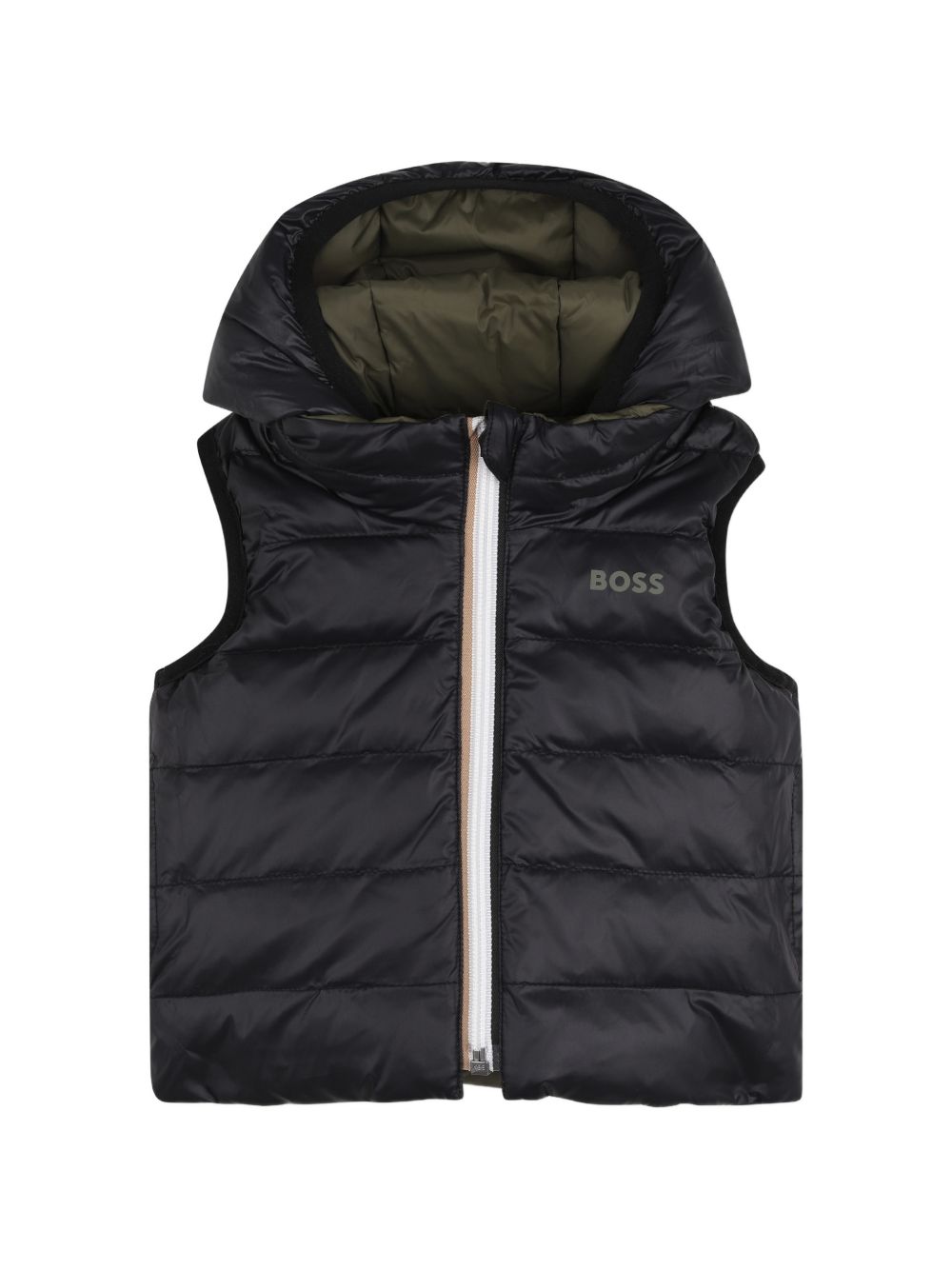 Gilet imbottito per neonato Boss Kids nero reversibile verde J53506 63D BOSS KIDS 