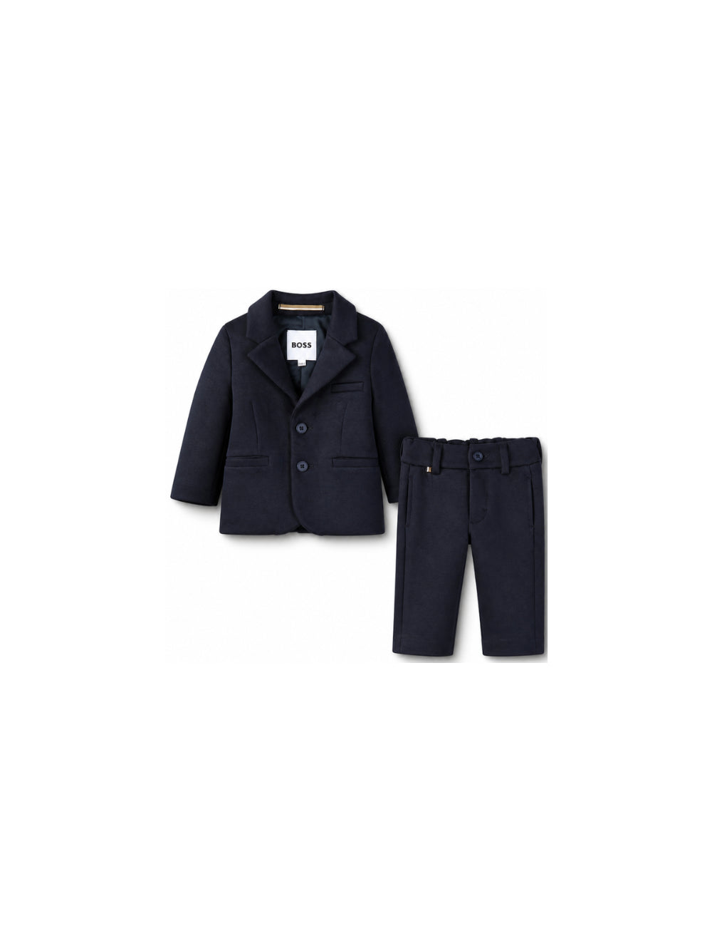 Completo due pezzi per neonato Boss Kids blu con revers classici J53513 862 BOSS KIDS 