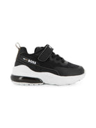 Sneakers per bambino Boss Kids nere con stampa con logo laterale J53543 09B BOSS KIDS 