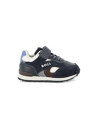 Sneakers per bambino Boss Kids blu con design a inserti J53544 849 BOSS KIDS 
