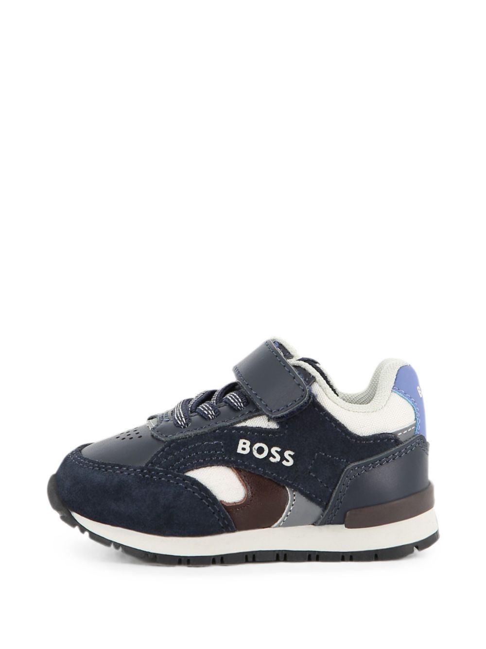 Sneakers per bambino Boss Kids blu con design a inserti J53544 849 BOSS KIDS 