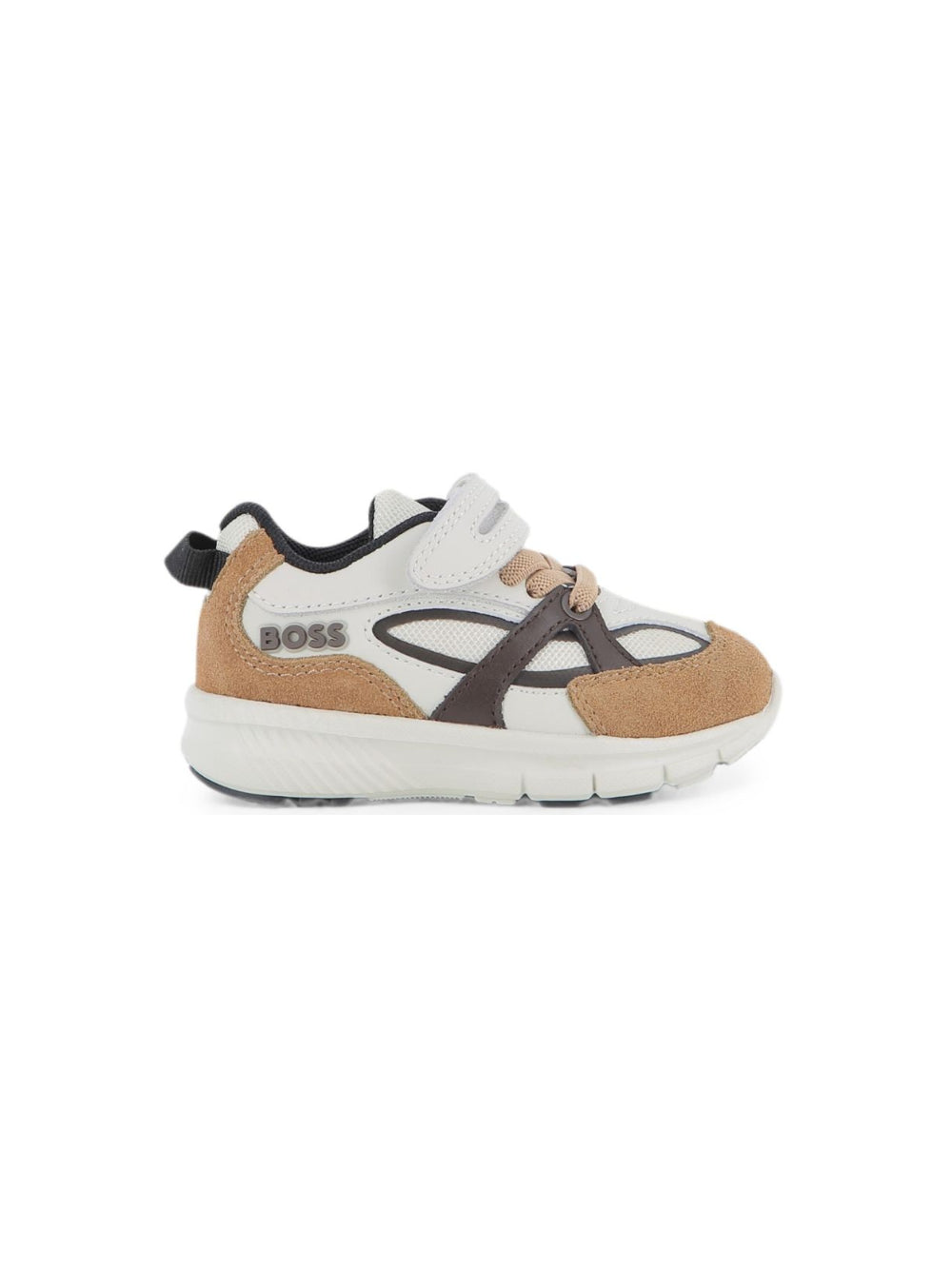 Sneakers per bambino Boss Kids beige con inserti in rete J53545 343 BOSS KIDS 