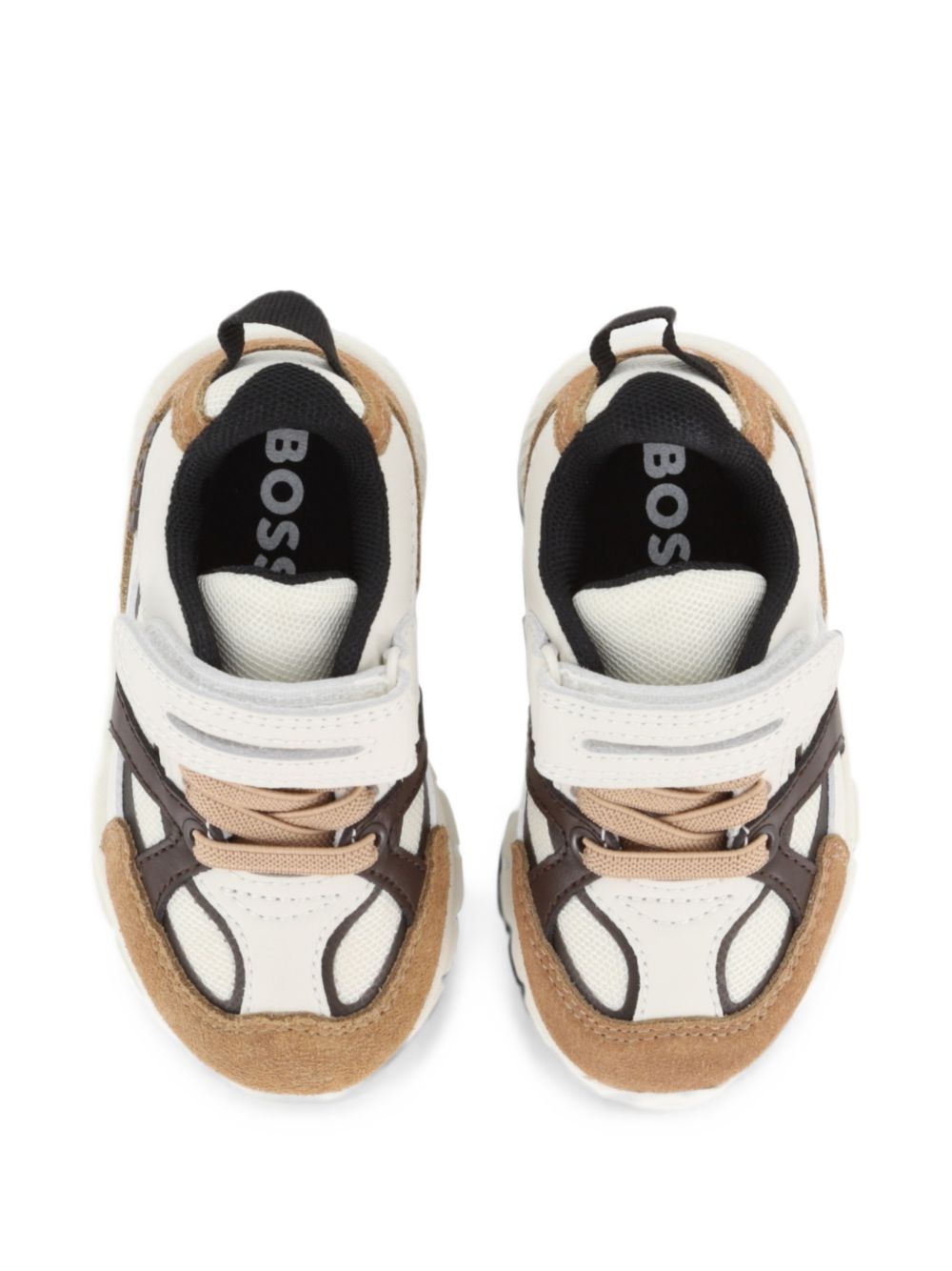 Sneakers per bambino Boss Kids beige con inserti in rete J53545 343 BOSS KIDS 