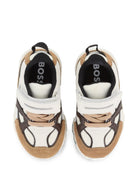 Sneakers per bambino Boss Kids beige con inserti in rete J53545 343 BOSS KIDS 