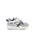 Sneakers per bambino Boss Kids grigie con inserti in rete J53545 849 BOSS KIDS 