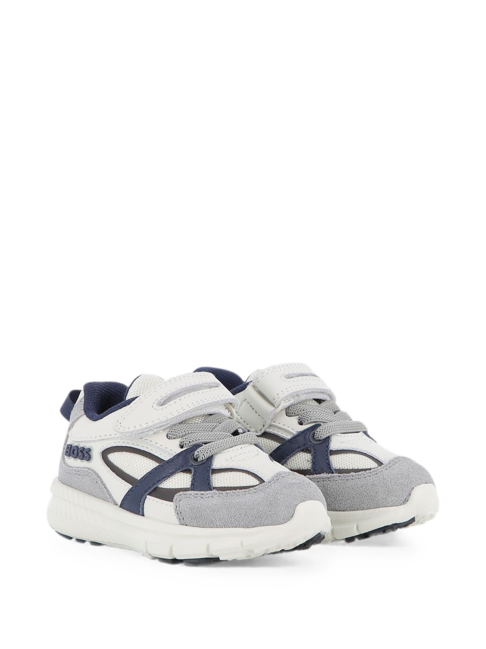 Sneakers per bambino Boss Kids grigie con inserti in rete J53545 849 BOSS KIDS 