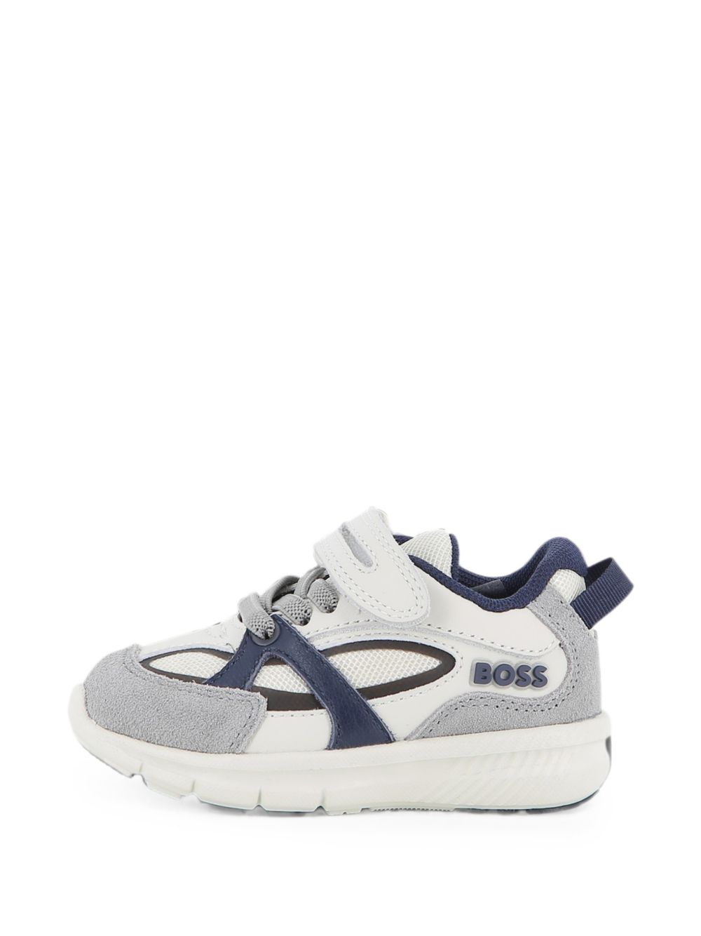 Sneakers per bambino Boss Kids grigie con inserti in rete J53545 849 BOSS KIDS 