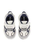 Sneakers per bambino Boss Kids grigie con inserti in rete J53545 849 BOSS KIDS 
