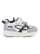 Sneakers per bambino Boss Kids grigie con inserti in rete J53545 849 BOSS KIDS 