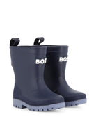 Stivali da pioggia per bambino Boss Kids blu con plantare con logo J53549 849 BOSS KIDS 