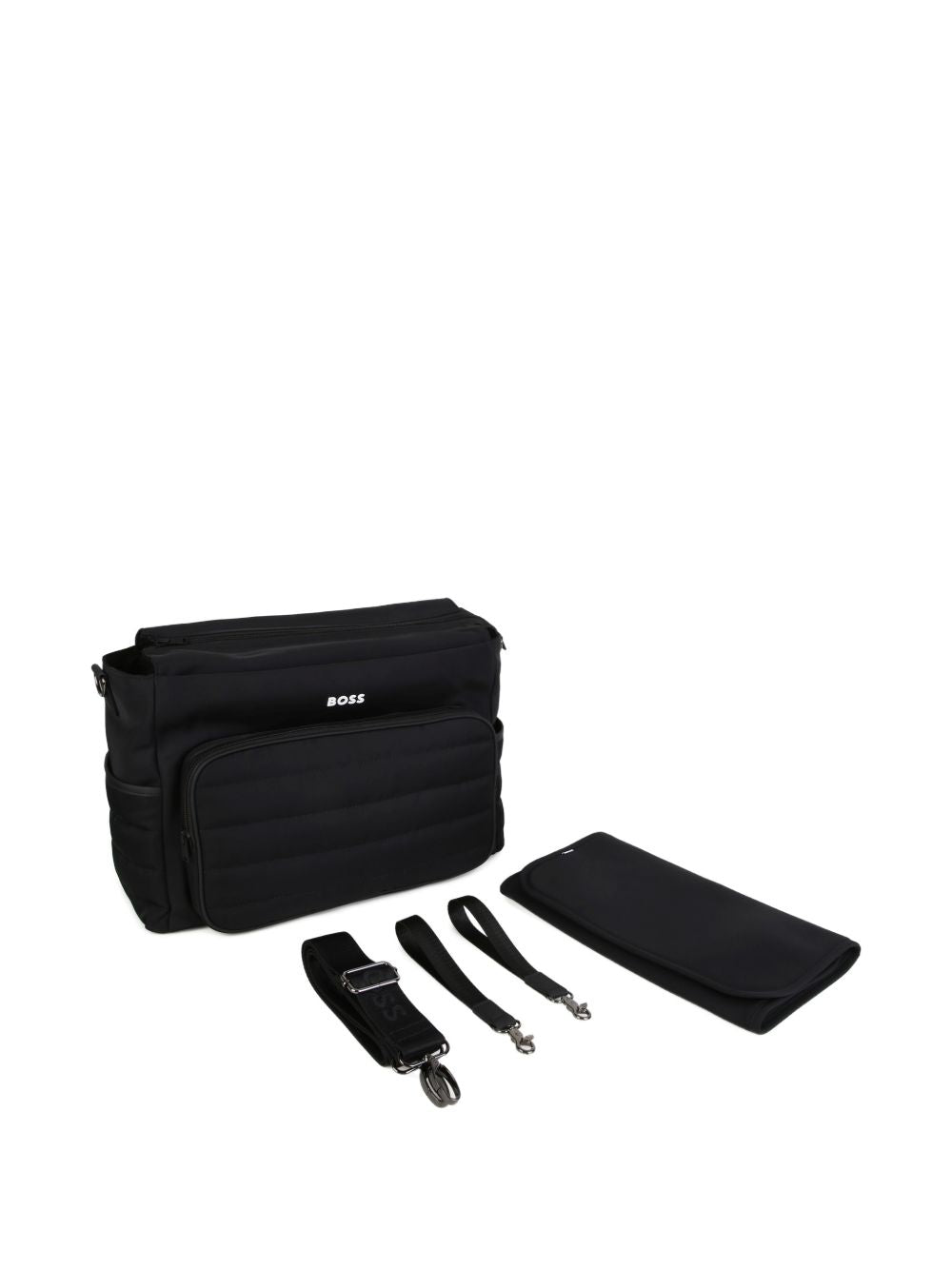 Borsa fasciatoio per neonato Boss Kids nera con design trapuntato J53562 09B BOSS KIDS 