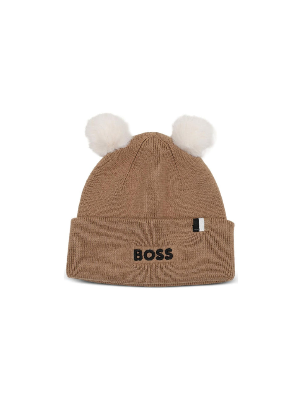 Cappello per neonato Boss Kids marrone con applicazione pompom J53567 269 BOSS KIDS 