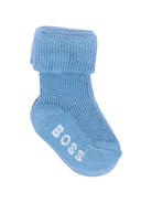 Tre paia di calzini per neonato Boss Kids multicolore con logo ricamato J53568 81N BOSS KIDS 