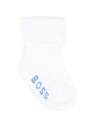 Tre paia di calzini per neonato Boss Kids multicolore con logo ricamato J53568 81N BOSS KIDS 