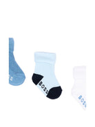 Tre paia di calzini per neonato Boss Kids multicolore con logo ricamato J53568 81N BOSS KIDS 
