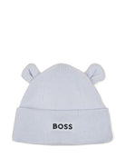 Set cappello e scarpine Boss Kids azzurro con logo sul davanti J53569 771 BOSS KIDS 