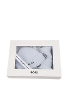 Set cappello e scarpine Boss Kids azzurro con logo sul davanti J53569 771 BOSS KIDS 