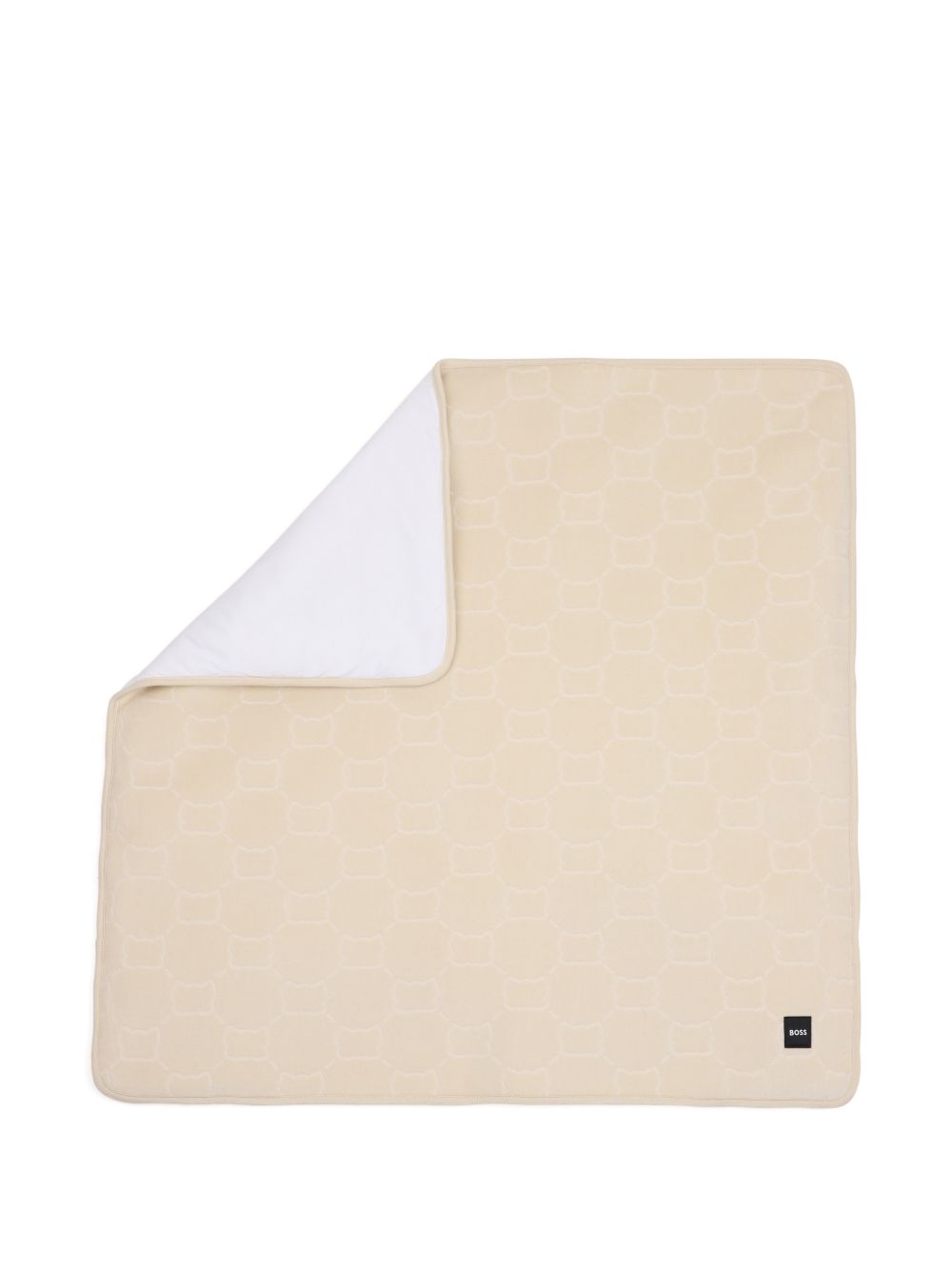 Coperta per neonato Boss Kids beige con motivo jacquard J53571 21K BOSS KIDS 