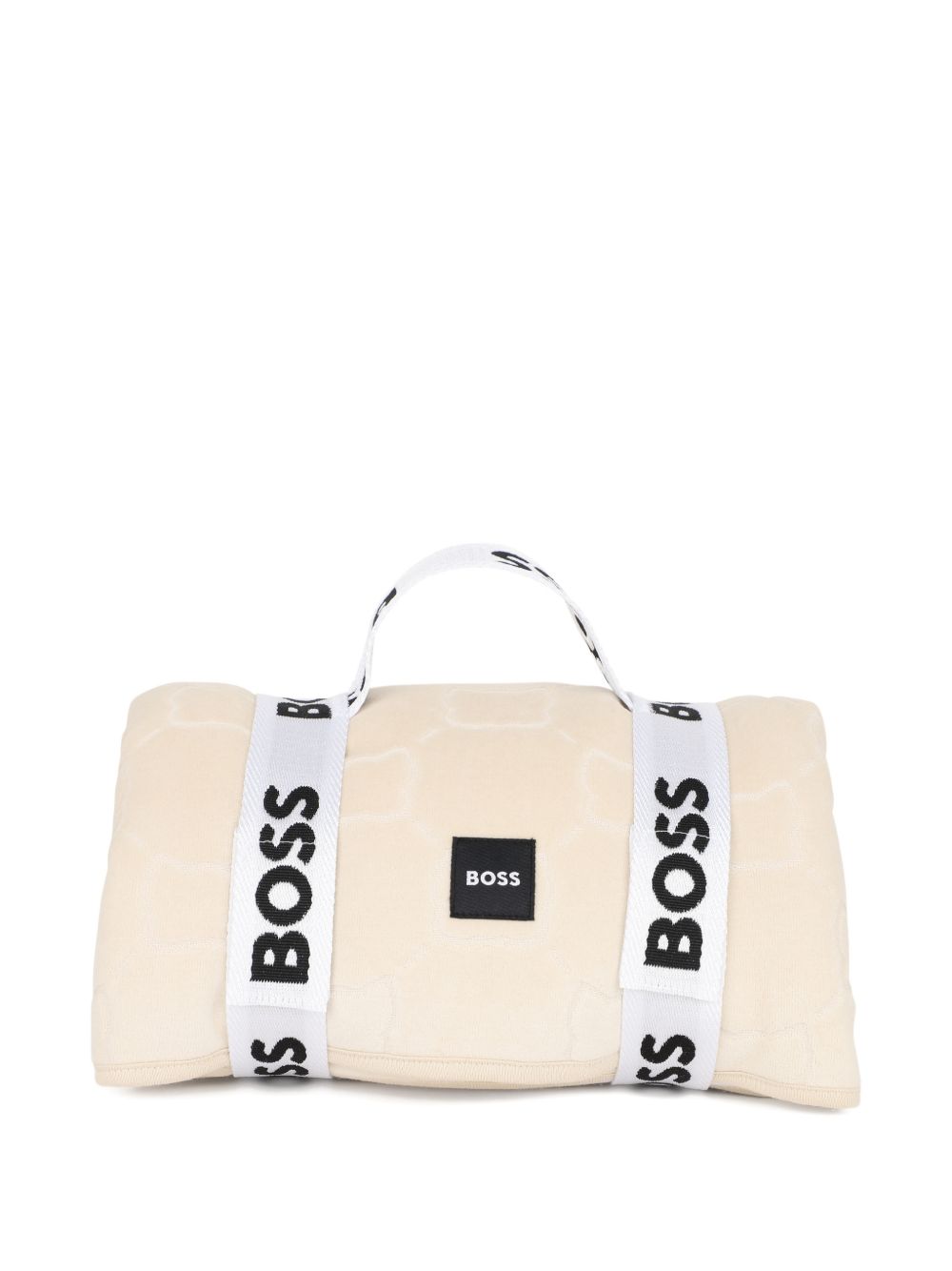Coperta per neonato Boss Kids beige con motivo jacquard J53571 21K BOSS KIDS 