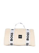 Coperta per neonato Boss Kids beige con motivo jacquard J53571 21K BOSS KIDS 