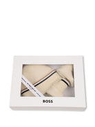 Set cappellino e scarpine primi passi per neonato Boss Kids biege con applicazione orecchie J53572 21K BOSS KIDS 