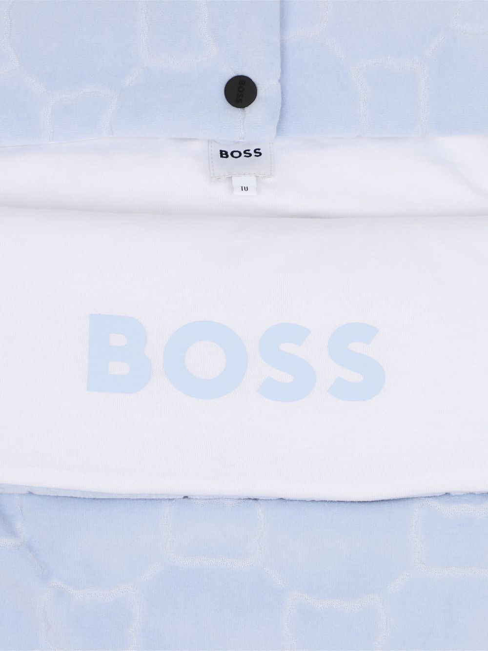 Sacco nanna per neonato Boss Kids azzurro con motivo monogramma all-over J53573 771 BOSS KIDS 