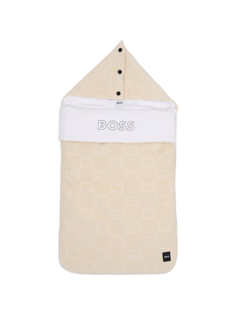 Sacco nanna per neonato Boss Kids beige con motivo monogramma all-over J53574 21K BOSS KIDS 