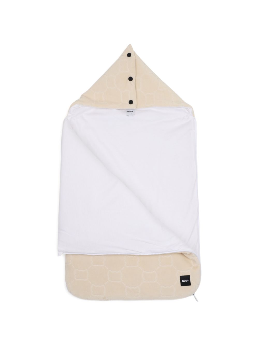 Sacco nanna per neonato Boss Kids beige con motivo monogramma all-over J53574 21K BOSS KIDS 