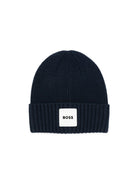 Cappellino per neonato Boss Kids blu con patch con logo J53575 849 BOSS KIDS 
