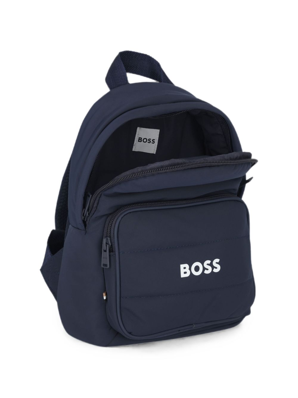 Zaino per bambino Boss Kids blu con logo sul davanti J53581 849 BOSS KIDS 