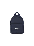 Zaino per bambino Boss Kids blu con logo sul davanti J53581 849 BOSS KIDS 