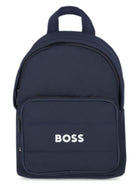 Zaino per bambino Boss Kids blu con logo sul davanti J53581 849 BOSS KIDS 