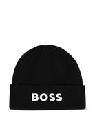 Cappello per bambino Boss Kids nero con lavorazione in maglia a coste J53584 09B BOSS KIDS 