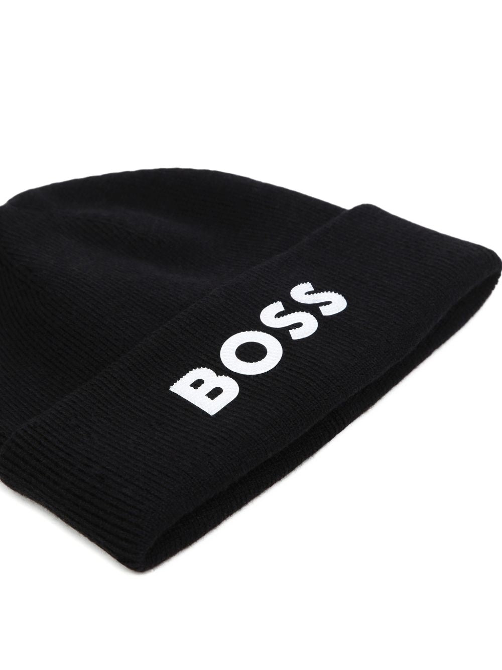 Cappello per bambino Boss Kids nero con lavorazione in maglia a coste J53584 09B BOSS KIDS 