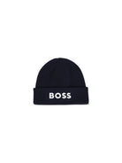 Cappello per bambino Boss Kids blu con lavorazione in maglia a coste J53584 849 BOSS KIDS 