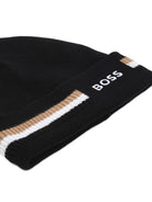Berretto per bambino Boss Kids nero con logo ricamato J53586 09B BOSS KIDS 
