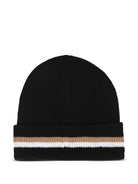 Berretto per bambino Boss Kids nero con logo ricamato J53586 09B BOSS KIDS 
